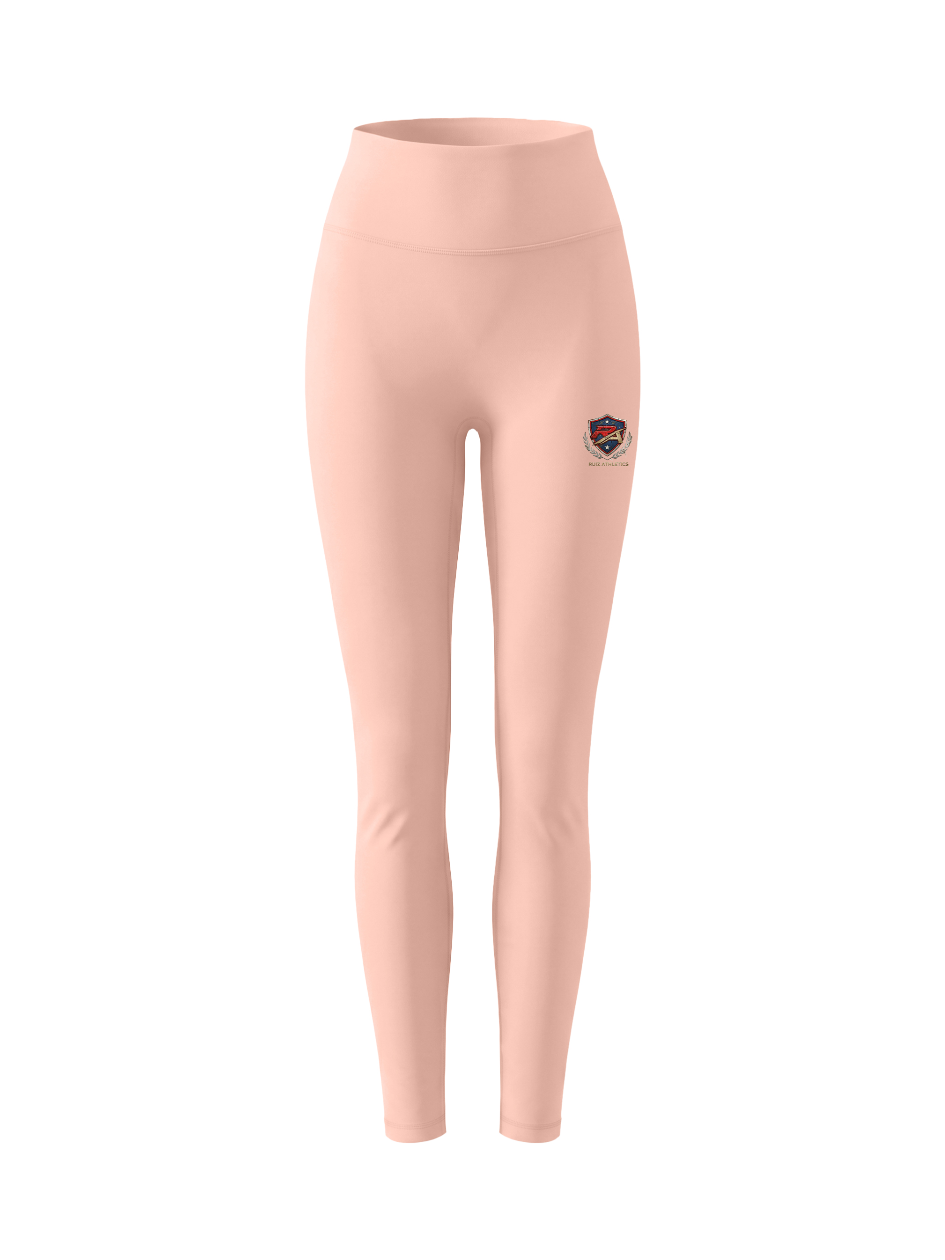 Baby-Pink-Front-scaled-1.png Women's Solid High Rise Leggings - Image 1