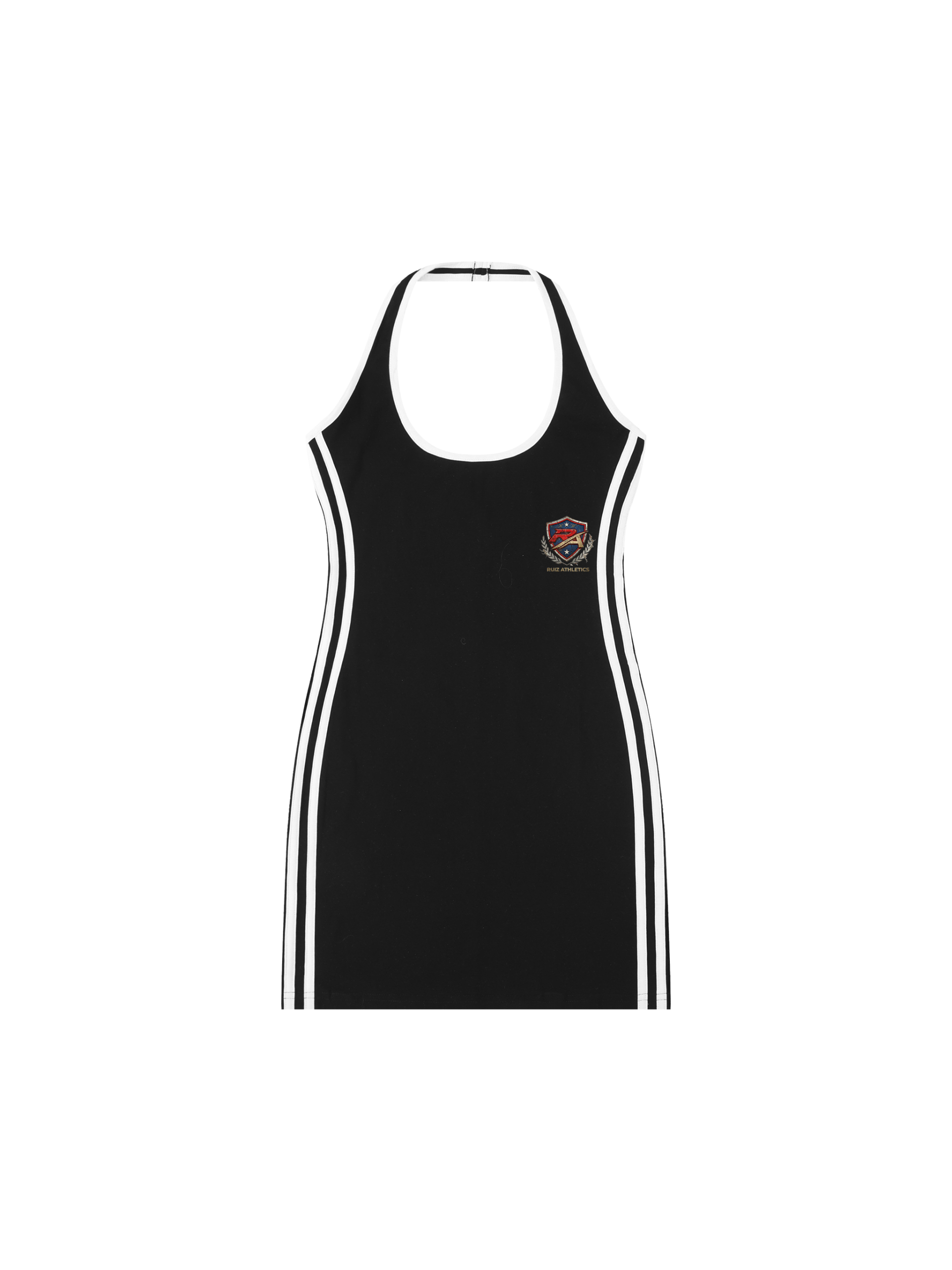 Black-Front-17-scaled-1.png Women's Binding Tight Halter Dress - Image 1