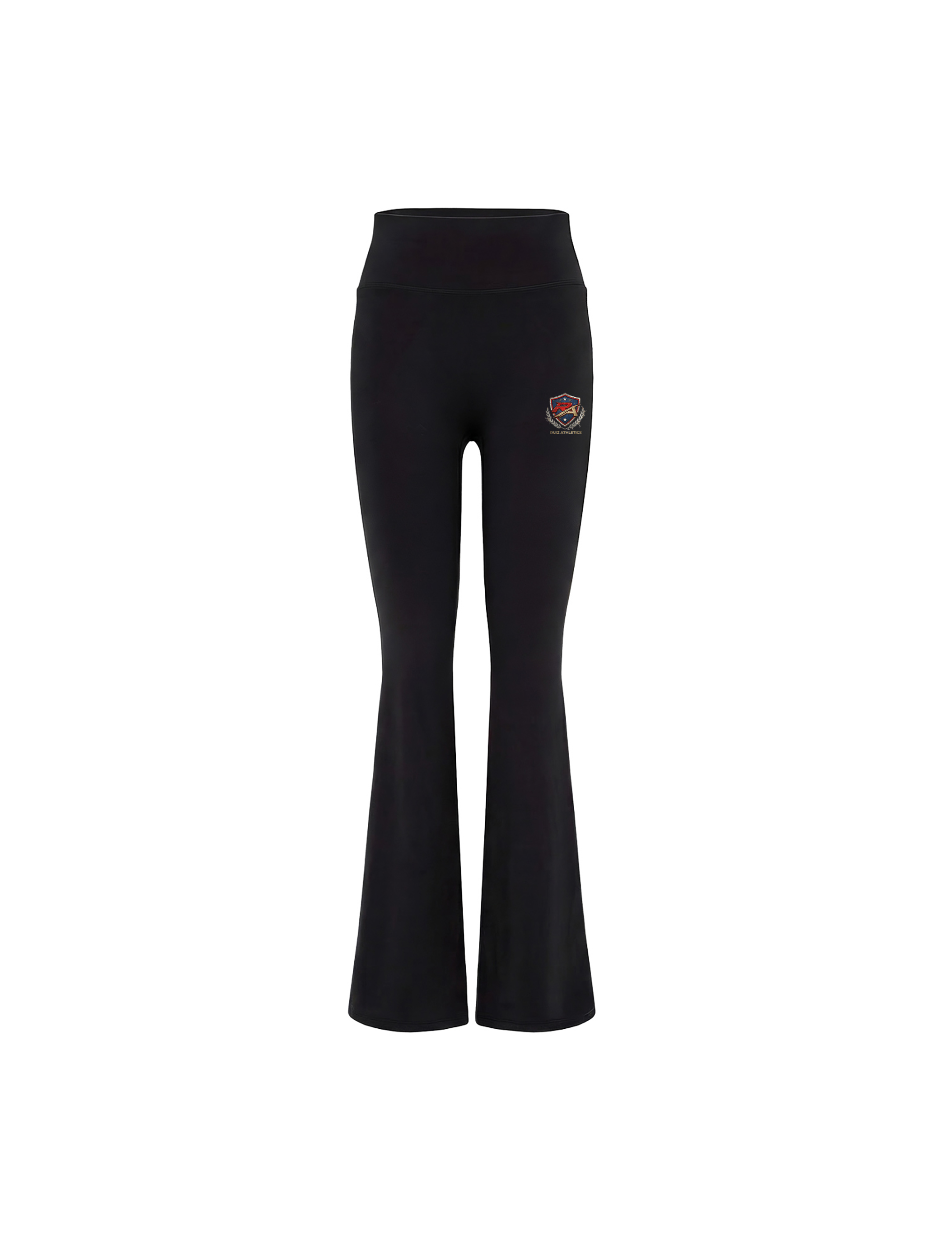 Black-Front-18-scaled-1.png Women's High-Waisted Flare Leggings - Image 1