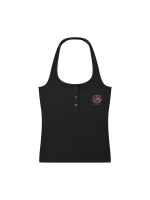 Women's Ribbed Henley Tank Top