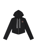 Women's Slim Cropped Full Zip Hoodie
