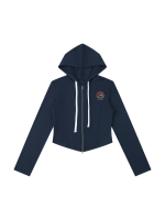 Women's Slim Cropped Full Zip Hoodie - Image 2