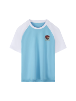 Contrast Raglan Sleeve Mesh T-Shirt