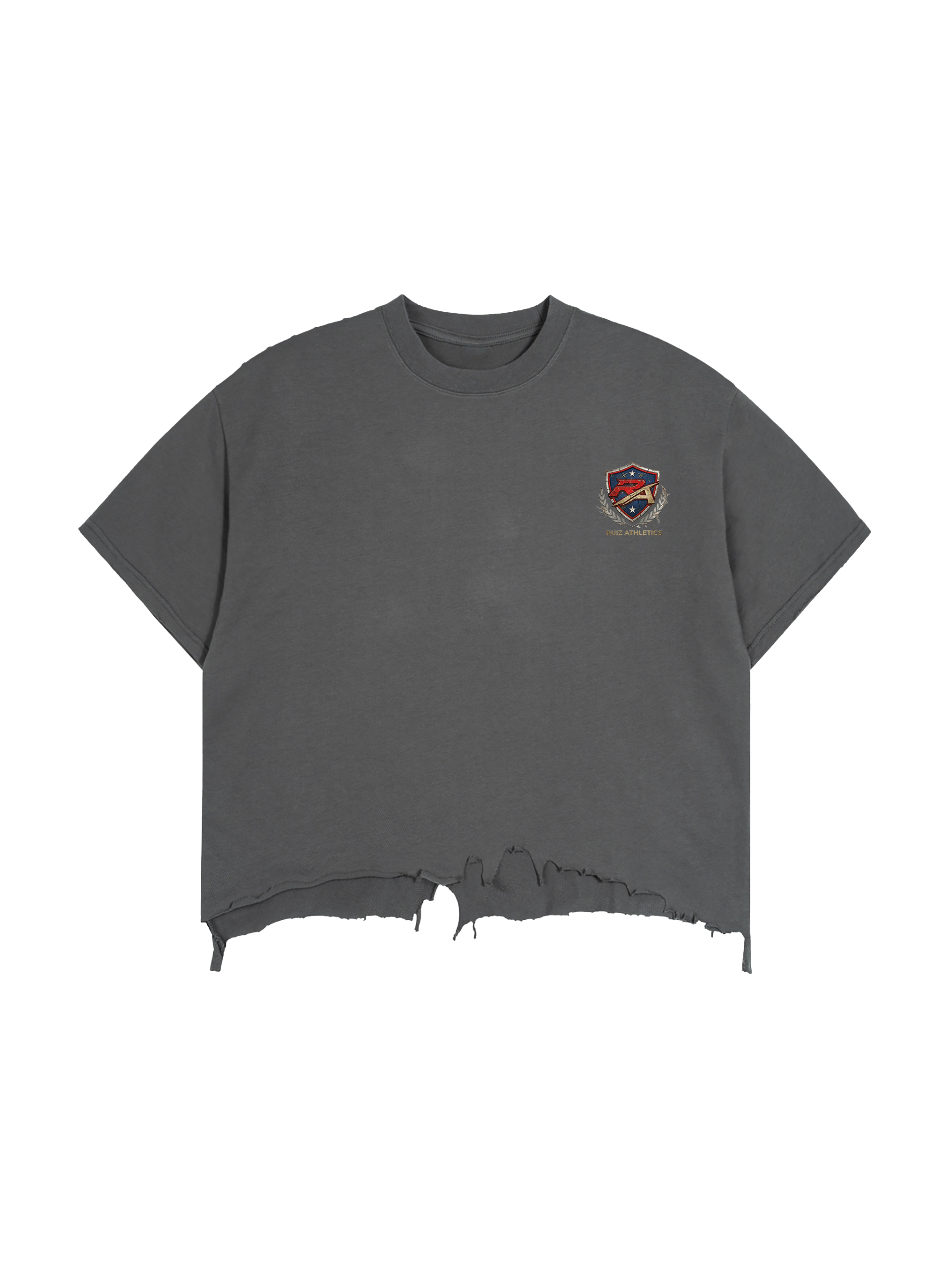 Gray-Front-2-scaled-1.png Vintage Wash Boxy Distressed Hem T-Shirt - Image 1