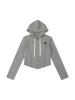 Women's Slim Cropped Full Zip Hoodie - Image 3