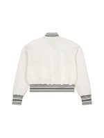 Striped Rib Collar Zip Jacket - Image 2